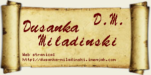 Dušanka Miladinski vizit kartica